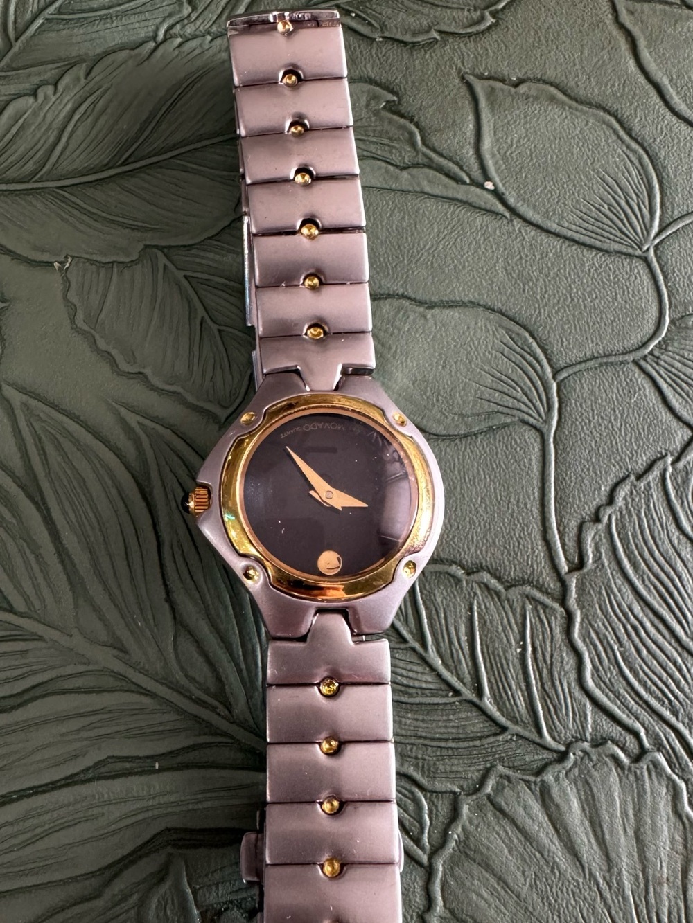Women's Two-Tone Stainless Steel Watch - Black Dial